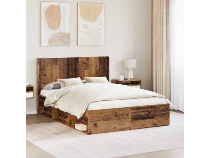 KGCRYUWED Bett-Kopfteil aus Holzwerkstoff, Vertikales Latten-Design, 135 Stabiles Design, Einfache Wandmontage, Pflegeleicht, Modernes Interieur