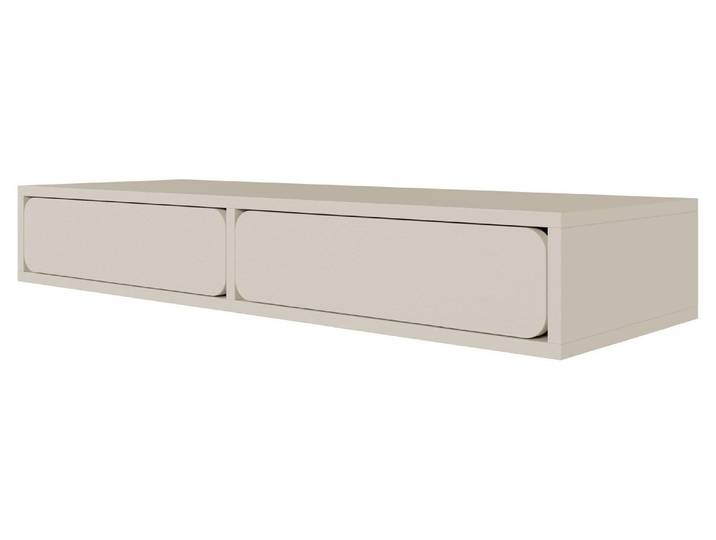 Selsey WUWU - Coiffeuse murale avec 2 tiroirs\, Greige\, 110 cm