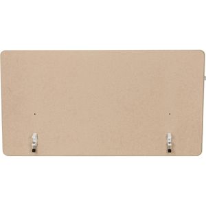 hJh-OFFICE Tischtrennwand 891016, beige, Akustik-Trennwand mit Filzbezug, 120 x 62cm
