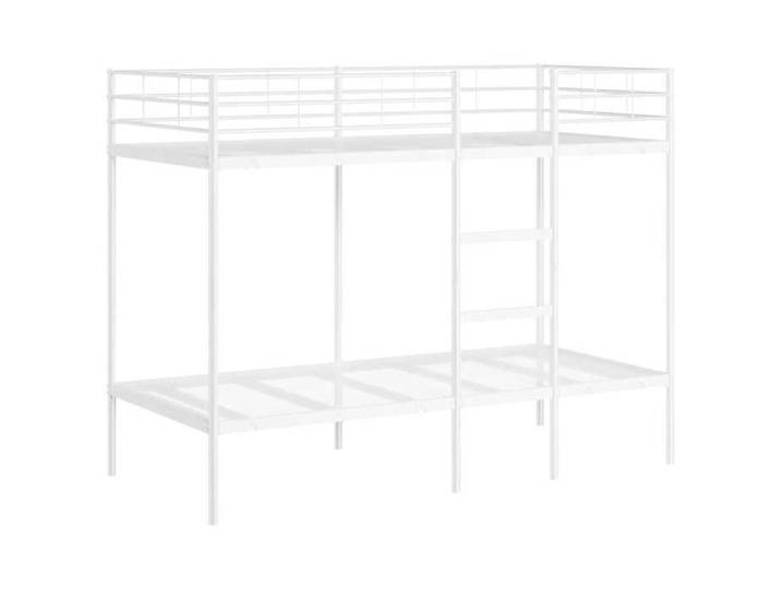 Promo 2026  Lit double&lit adulte Cadre de Lit superposé - blanc 100x190cm acier 7059354
