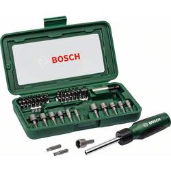 Bosch Accessories Promoline 2607019504 Bit-Set 46teilig Schlitz, Kreuzschlitz Phillips, Kreuzschlitz Pozidriv, Innen-Sechsrund (TX), Innen-Sechskant