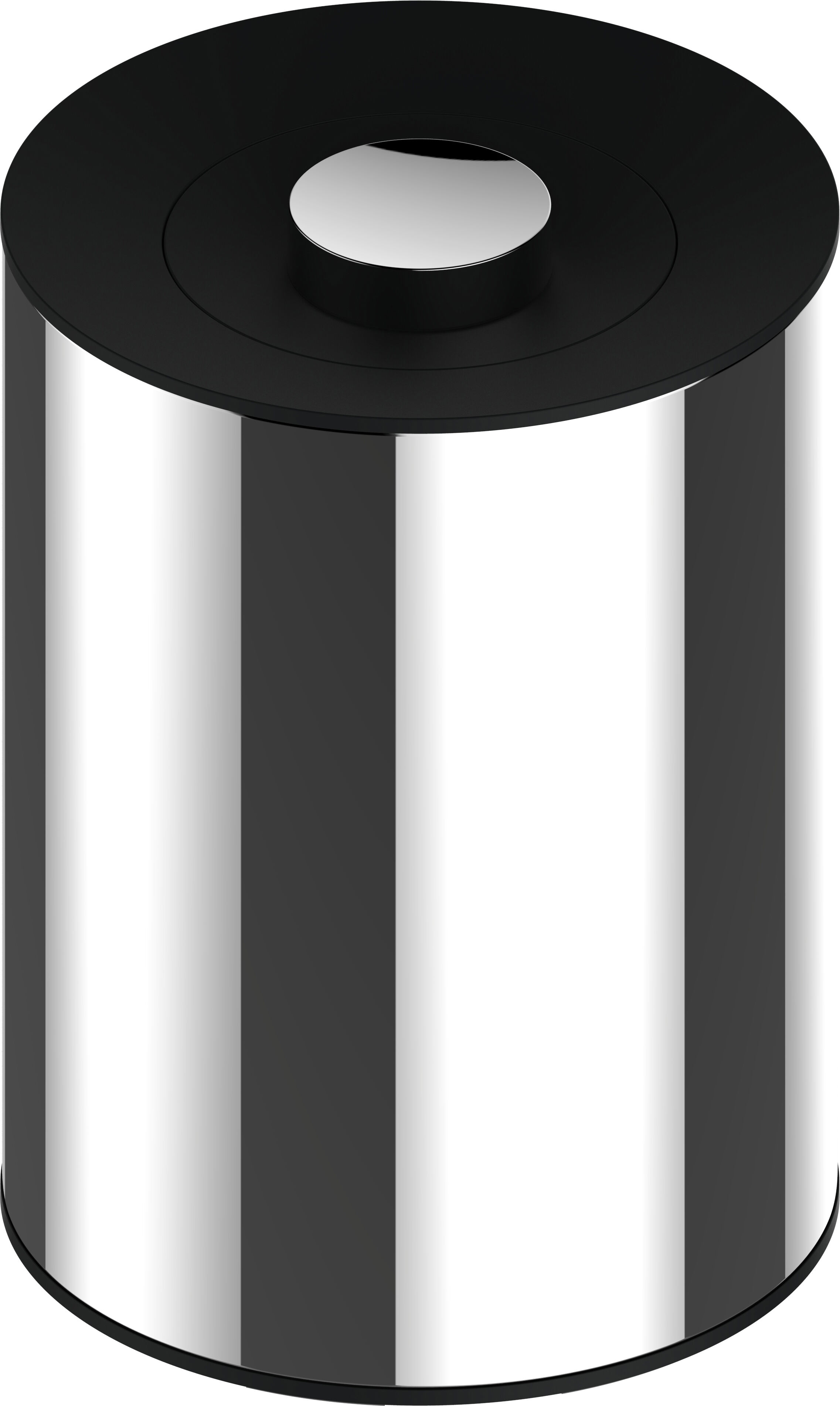 Keuco Plan poubelle 04989510037 5 l, couvercle noir-gris, peint blanc