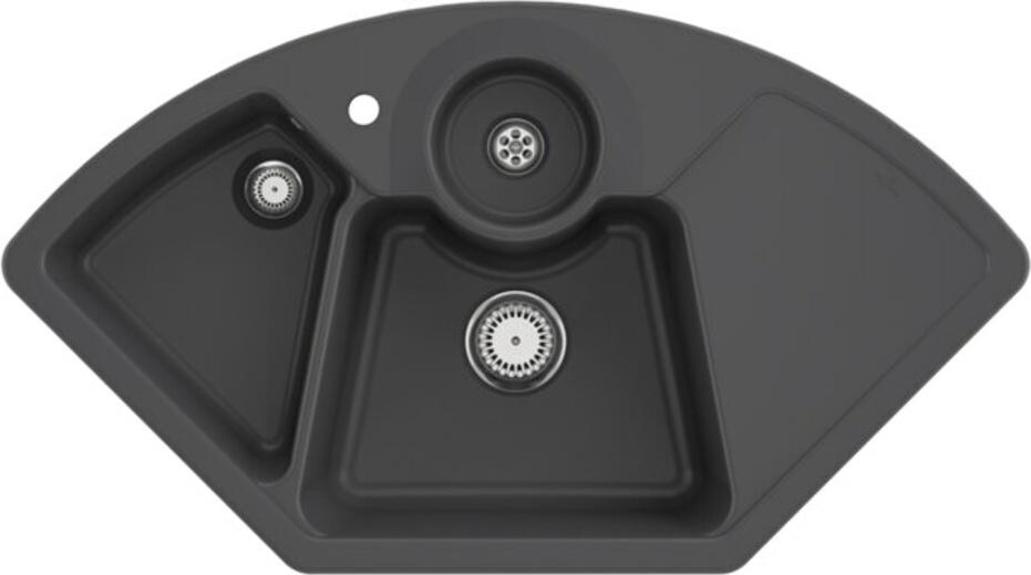 Villeroy & Boch Solo Eck Eckspüle in Graphit CeramicPlus