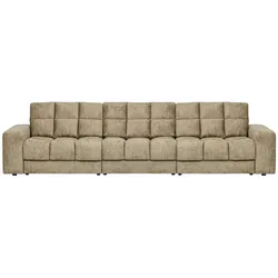 Sofa Date 3-Sitzer aus Struktursamt, klassisch, Wheatfield Beige, hochwertig gepolstert