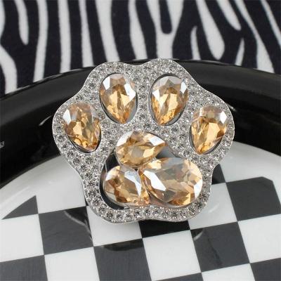 Uplifted Finds 3D Cute Cat Paw Diamond Folding Griptok Phone Holder For IPhone 16 & 15 Expanding Stand gold