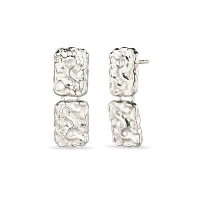 Paar Ohrstecker ELLI "Ohrringe Ohrstecker Rechteck 925 Sterling Silber" Gr. 26, silber, Ohrringe, Damen, 26, Silber 925 (Sterlingsilber)