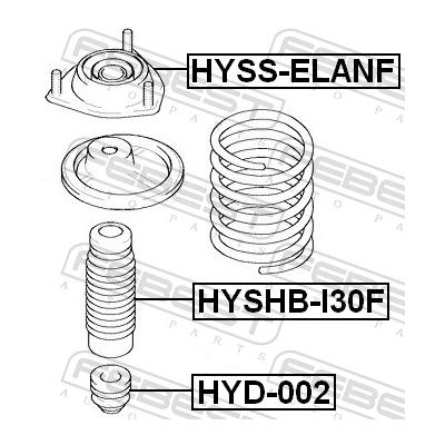 FEBEST Anschlagpuffer, Federung hyd002 Vorderachse für HYUNDAI