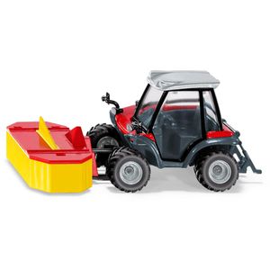 siku 3068 Aebi TerraTrac TT211, Spezialtraktor mit Mähwerk, aus Metall/Kunststoff, 1:32