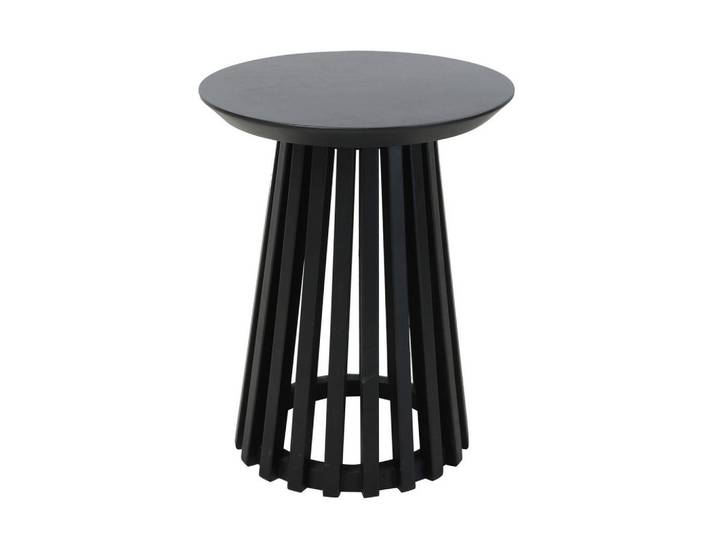 Mid.you Beistelltisch, Schwarz, Holz, Kautschukholz, rund, konisch, 40x50x40 cm, Sitzgelegenheit, Wohnzimmer, Wohnzimmertische, Beistelltische