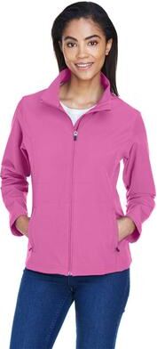 Team 365 TT80W Women's Leader Soft Shell Jacket in Sport Charity Pink size 2XL