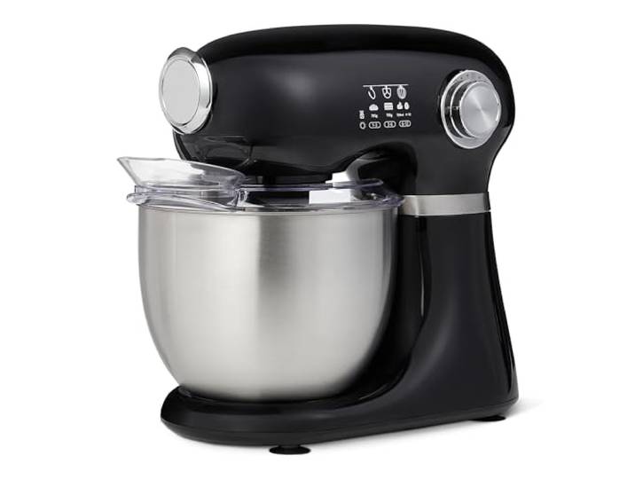 Amazon Basics Küchenmaschine, Knet- und Rührmaschine, 5-l-Schüssel mit 12 Geschwindigkeiten und Puls, 1000 W, Groß, Schwarz