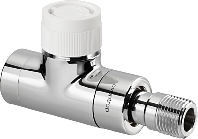 Oventrop Thermostatventil Baureihe E 1163162 1/2", Durchgang, weiss