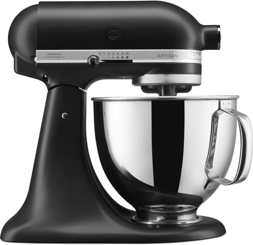KitchenAid 4.8L Artisan Tilt-Head Stand Mixer, Matte Black Matte Black