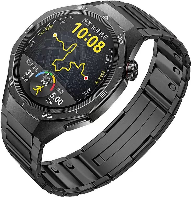 INF Edelstahl Uhrenarmband kompatibel mit HUAWEI GT5 Pro - 22mm Ersatzarmband Dunkelgrau