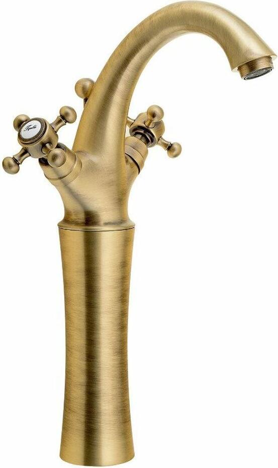 Sapho ANTEA Waschtischarmatur, hoch, mit Ablaufgarnitur, Höhe 300mm, Bronze