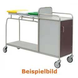 Novocal SW 940 K Stationswagen mit koppelbarem 4fach Sammler und geschlossenem Schrank