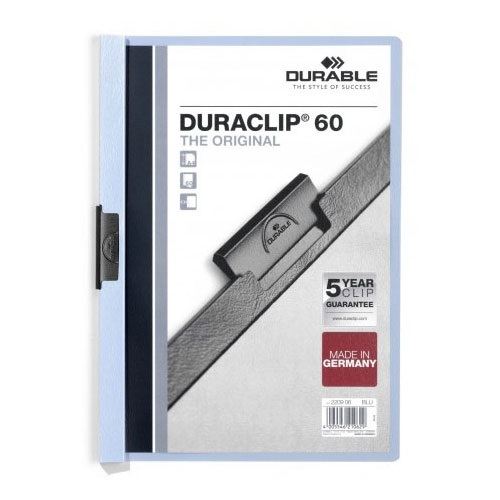 DURABLE 25 Klemmhefter DURACLIP hellblau