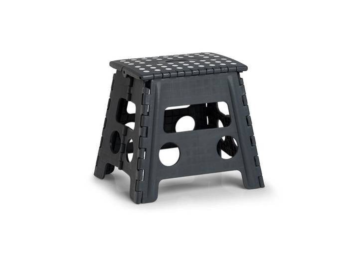 Tritthocker ZELLER PRESENT 37 x 30 x 32 cm, Anthrazit , grau (anthrazit), B:37cm H:32cm T:30cm, Hocker, Tritthocker
