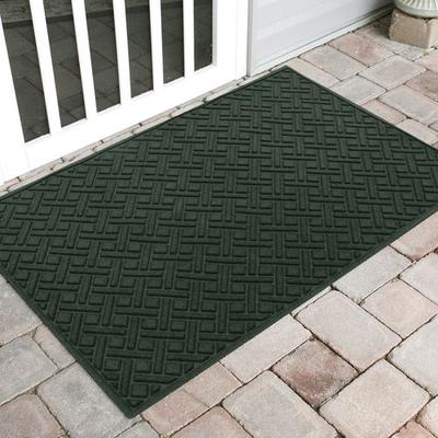 Bungalow Dba Matterly Lattice Extra Large Mat 70 x 45, 70 x 45, Dark Green