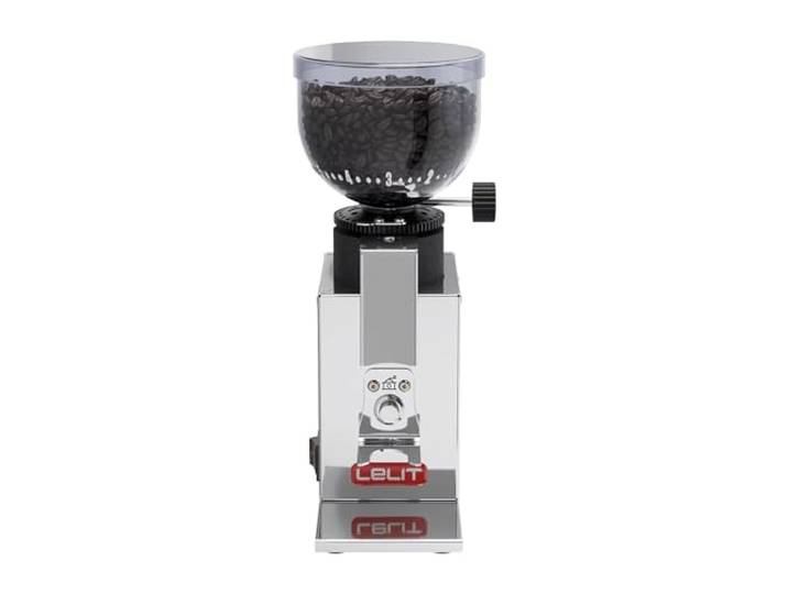 LELIT Fred Kaffeemühle - 38 mm Kegelmahlwerk - Dosierungsregelung - Polierter Edelstahl - PL043MMIUK Prima