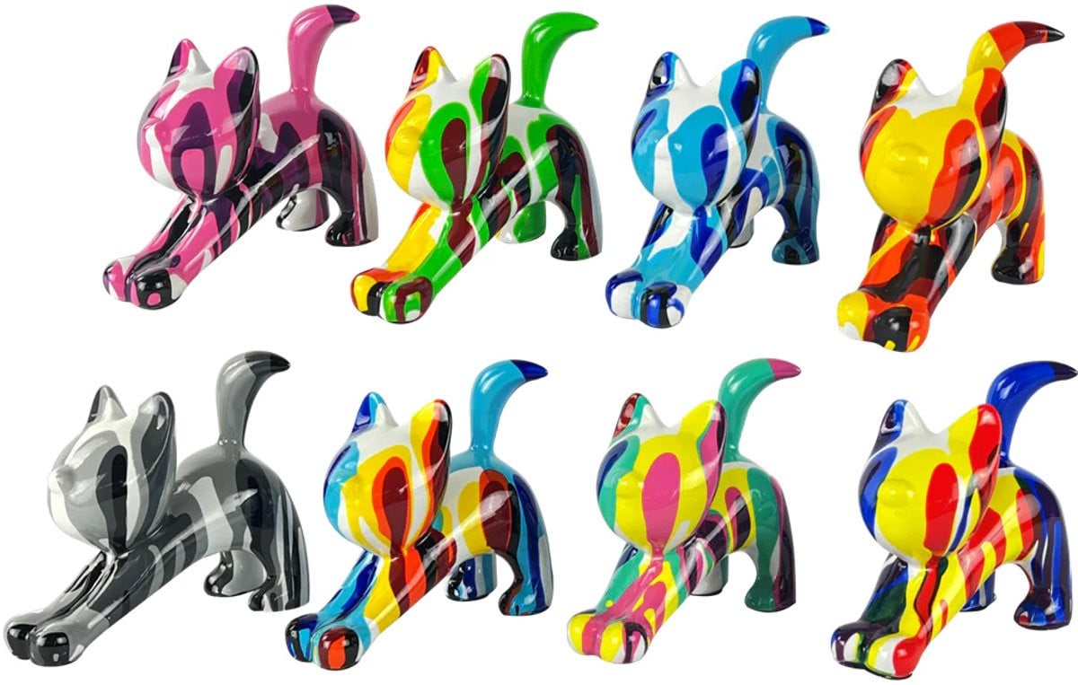 Gilde Design Kat Murphy Strekkend - Multikleur - 13 x 11 cm