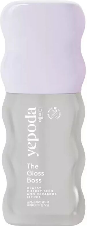 Yepoda - The Gloss Boss - Lippenöl mit Kirschkernöl und Ceramid, 10 ml, Crystal Clear