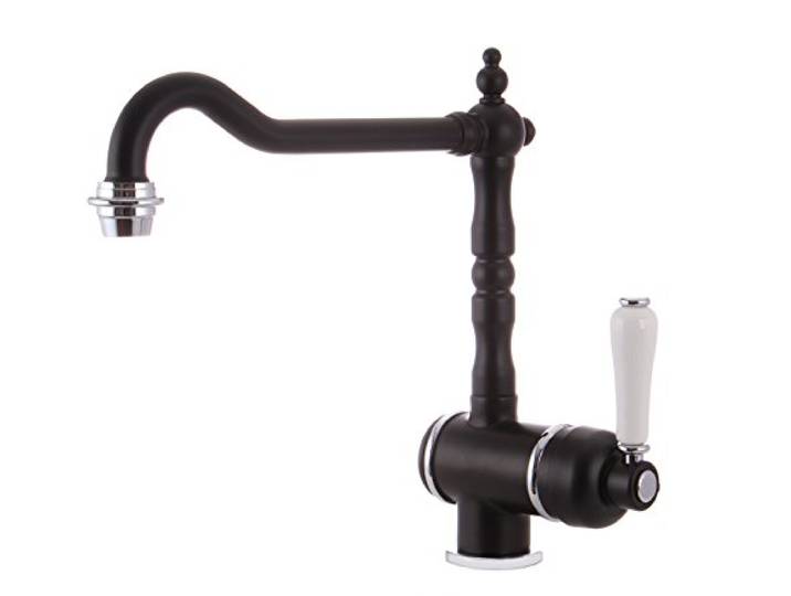 Grünblatt Nostalgie Landhausstil Schwarz matt Küche Armatur Küchenarmatur Einhebelmischer Wasserhahn küchenarmaturen armaturen