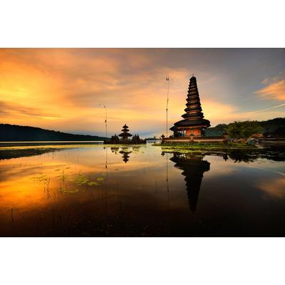 Fototapete PAPERMOON "Japanischer Tempel", bunt, B:4m L:2,6m, Vlies, Tapeten