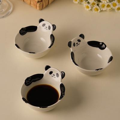 Market Central Cute Panda Ceramic Dipping Dish Small Sauce Bowl For Dumplings Vinegar Hot Pot Seasoning Cute Panda Ceramic Dipping Dish Small Sauce Bowl For Dumplings Vinegar Hot Pot Seasoning