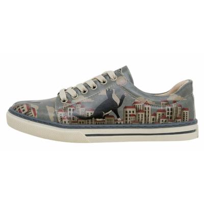 Sneaker DOGO "Classic Schnürsneaker - No More Drama Damen Sneaker, Classic", Damen, Gr. 36, Normalschaft, schwarz, Lederimitat, Schuhe Sneaker, Handgefertigt