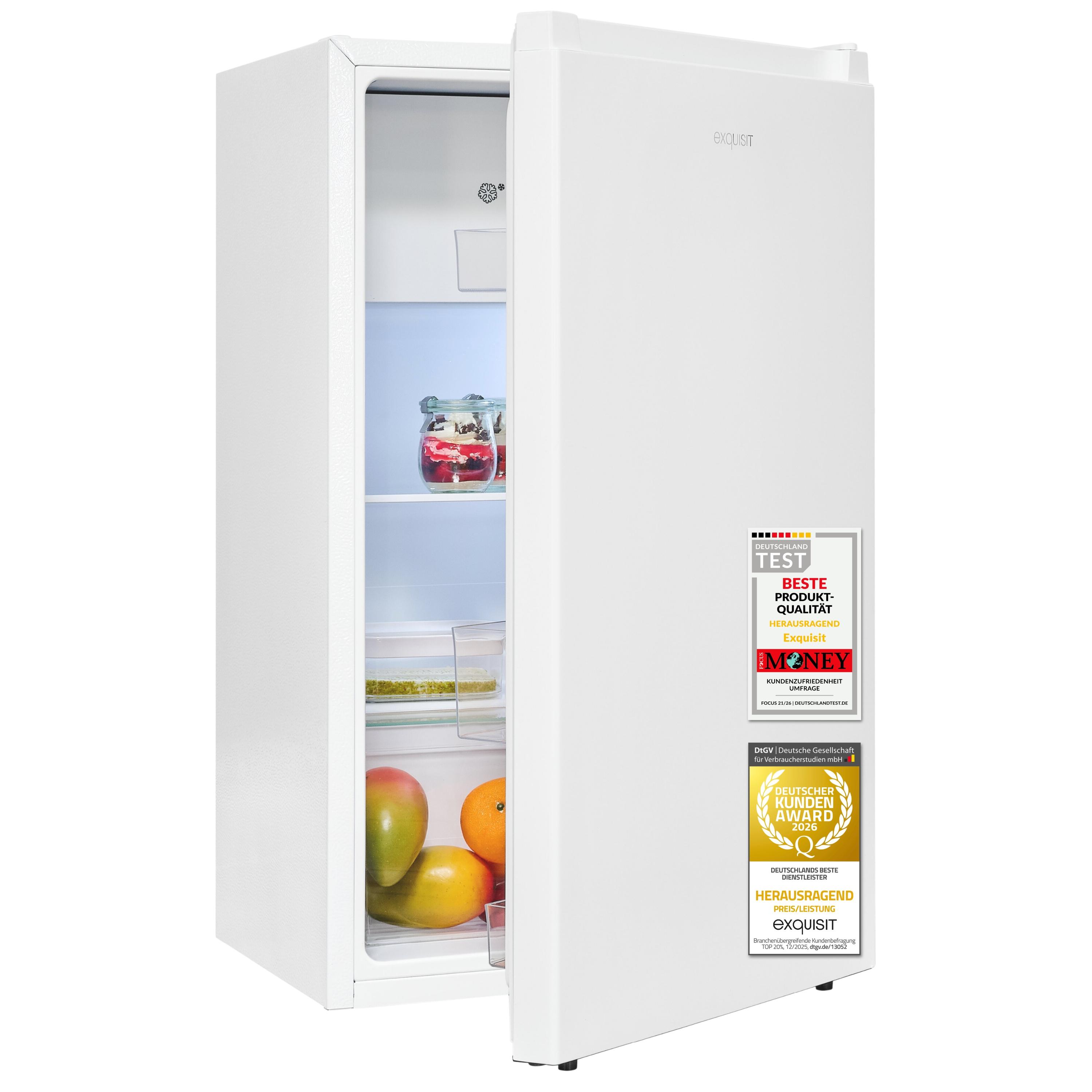 Kühlschrank | KS117-3-011E weiss | 82 l Nutzinhalt gesamt | LED | 3 Sternefach | Energieklasse E | 38 dB | Weiß