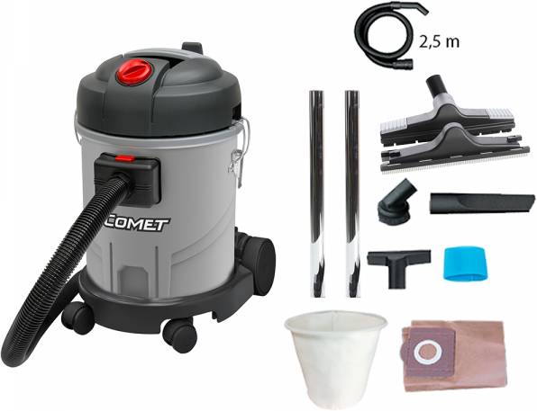 Comet CVP 120 P - Staubsauger - 20 Liter - Sauggerät für Staub und Flüssigkeiten  - 1400W