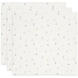 Jollein, Pucktuch + Nuscheli, Mulltuch Nuscheli 3er Set Jungle Jambo 70 cm x 70 cm (70 x 70 cm)