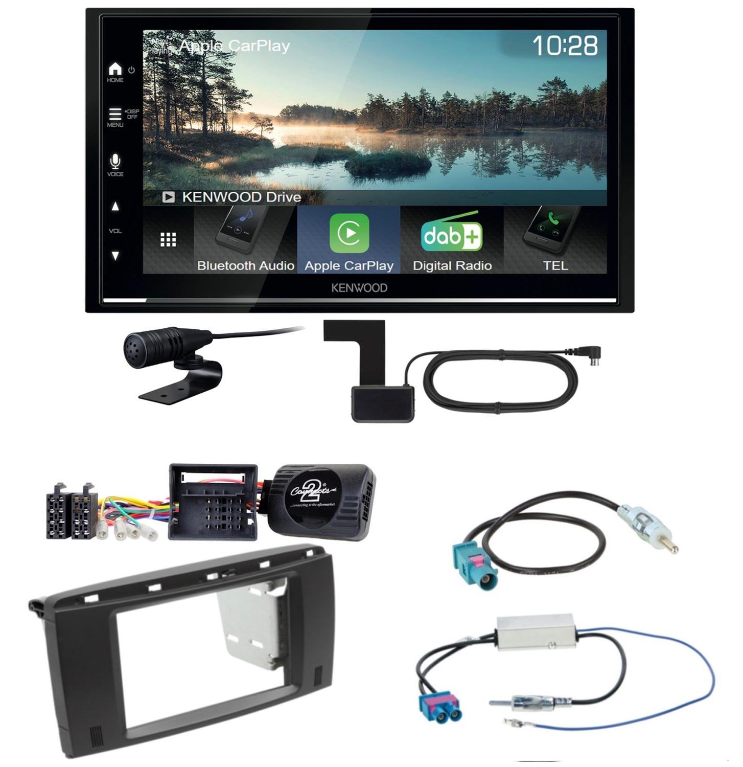 Kenwood DMX7722DABS Android Auto CarPlay Bluetooth Einbauset für Mercedes R W251