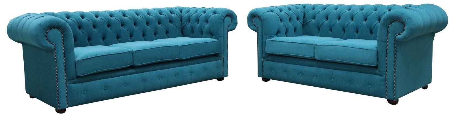 Chesterfield Leder Sofaset 3+2 Klassieke Luxus Bankstel