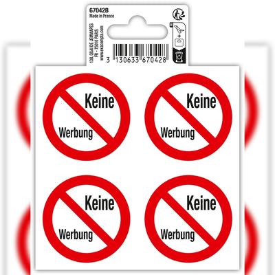 Exacompta 67042B Hinweisschild selbstklebend, Keine Werbung, 10x10 cm, PVC -