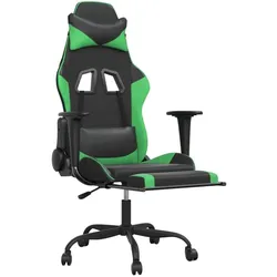 vidaXL Gaburas (Mit Fussablage), Gaming Stuhl, Schwarz