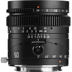 TTArtisan Tilt 50mm F/1.4 – L-Mount (L-Mount, Vollformat), Objektiv, Schwarz