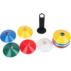 Matchu Sports Fussball Pionen - 50 Stück - Weiß - Gelb - Grün - Blau - Rot - 100% Polyethylen