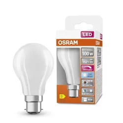 OSRAM B22D LED Lampe SUPERSTAR PLUS HD LIGHTING matt dimmbar 11W wie 100W neutralweißes Licht & hohe Farbwiedergabe