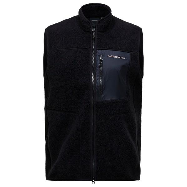 Peak Performance - Naturerush Pile Vest - Fleecegilet Gr S schwarz