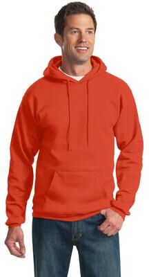 Port & Company PC90HT Tall Essential Fleece Pullover Hooded Sweatshirt in Orange size XL/Tall   Cotton Polyester
