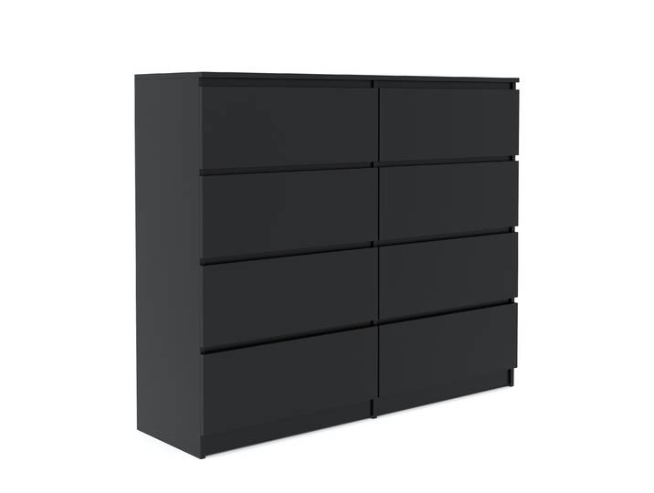 Kommode TALA 8 Schubladen 119 x 100 cm schwarz