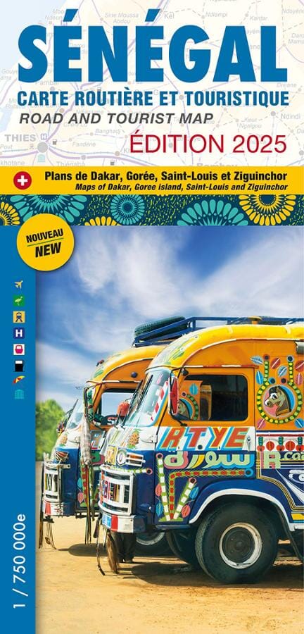 Carte routière et touristique - Sénégal 2025   Laure Kane