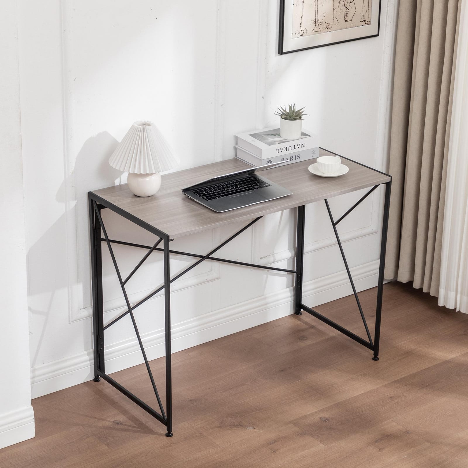 STILVORA multifunctioneel bureau met opvouwbaar design voor als computerbureau, studiebureau of werktafel