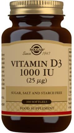 Solgar Vitamina D3 Colecalciferol 1000 UI 25 mcg 100 perlas