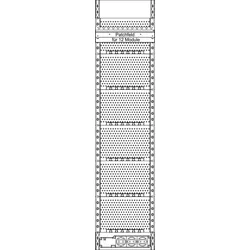f-tronic 7120148 Multimediafeld 1-feld. KX7-MP1, H=1050mm, STECKD3K, PATCH12, 6x RJ45, 10x KKL, GK45 KX7MP1