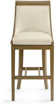 "Avondale Swivel Bar & Counter Stool - Bar Height (29"" Seat), Harvest, Bonded Leather, Harvest/ Marbled Bone/Bar Height - Grandin Road"