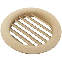 Franz Kolar, Zubehör Belüftungstechnik, Lüftungsrosette Rundgitter ø 112mm Einlass ø 95mm Lüftungsgitter Buche gedämpft