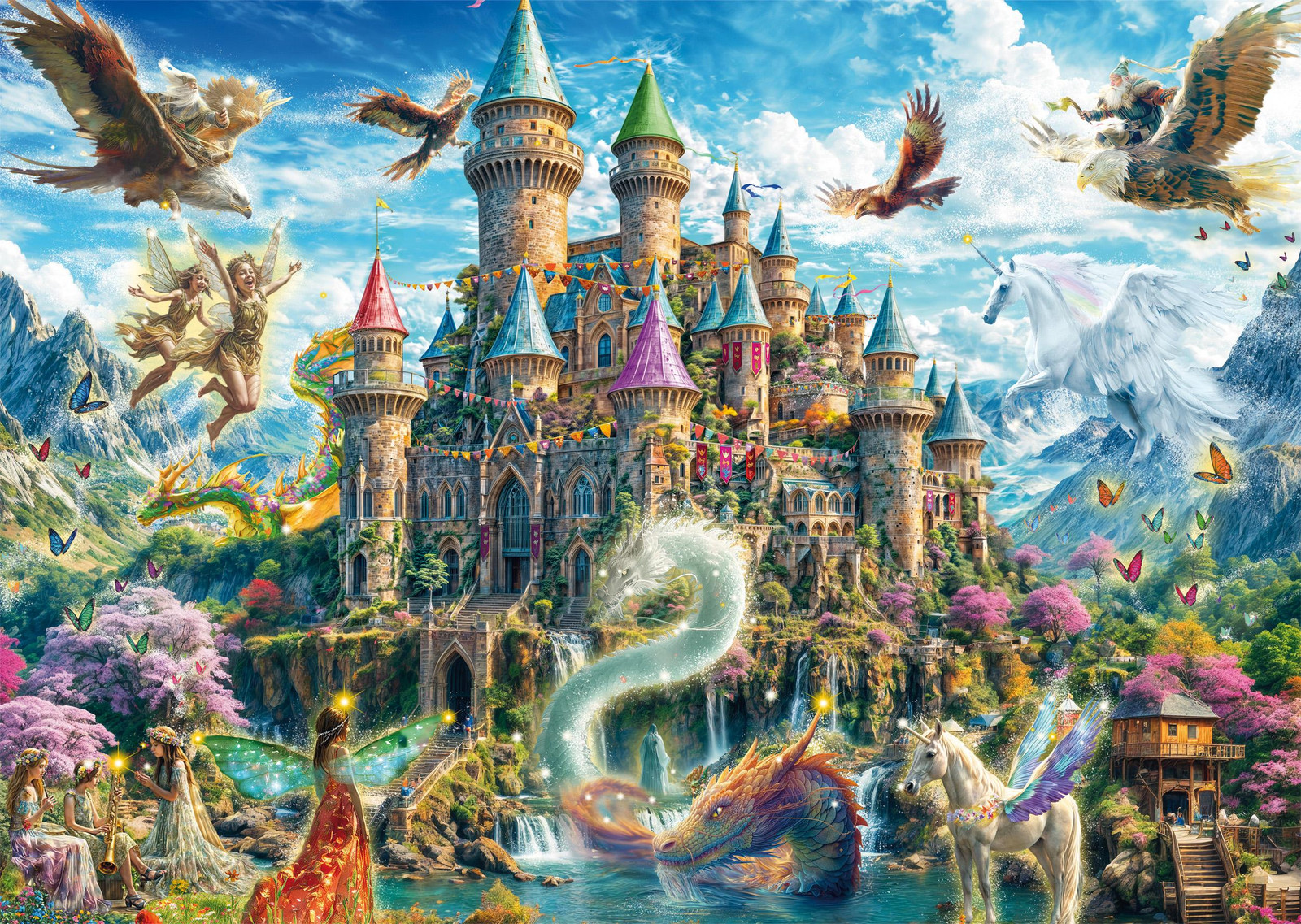 Schmidt Spiele Sprookjeskasteel in het land van de fantasie Legpuzzel - 1000 stukjes